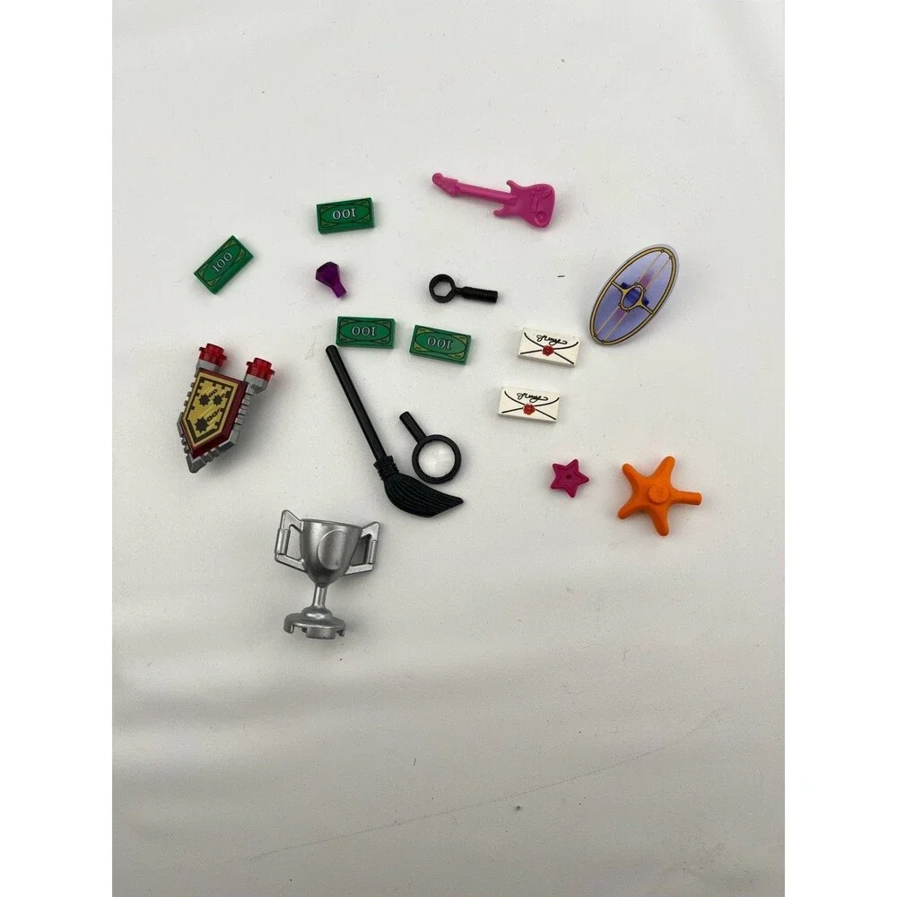 Lego Random Minifigure Accessories Lot Love Note Money Trophy Star Fish Shield